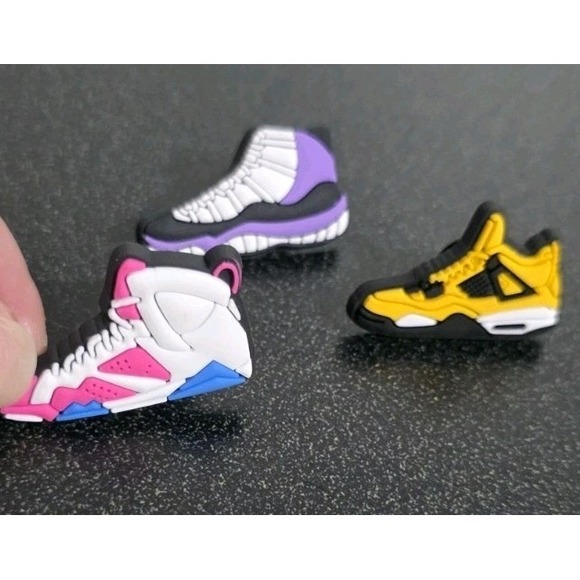 The Unbranded Brand Other - New Bundle 3pcs Sport Shoes Nike Jordans Crocs shoe Decorations
